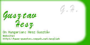 gusztav hesz business card