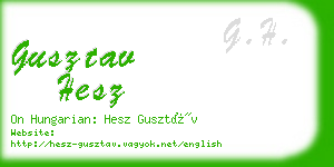 gusztav hesz business card